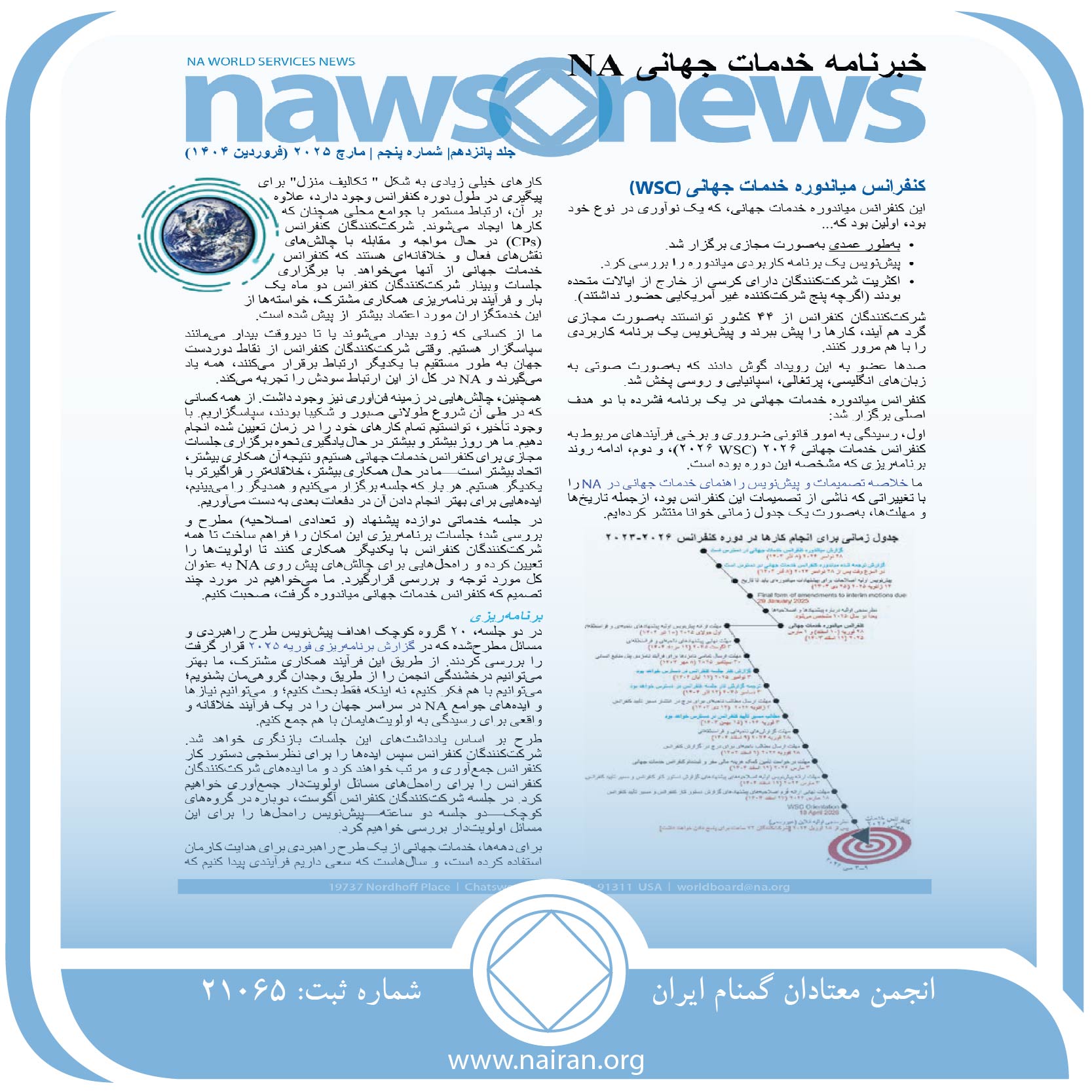 خبرنامه خدمات جهانی مارس2025
