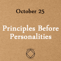 Principles Before Personalities